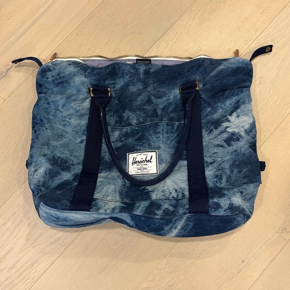 Herschel denim strand shoulder tote bag